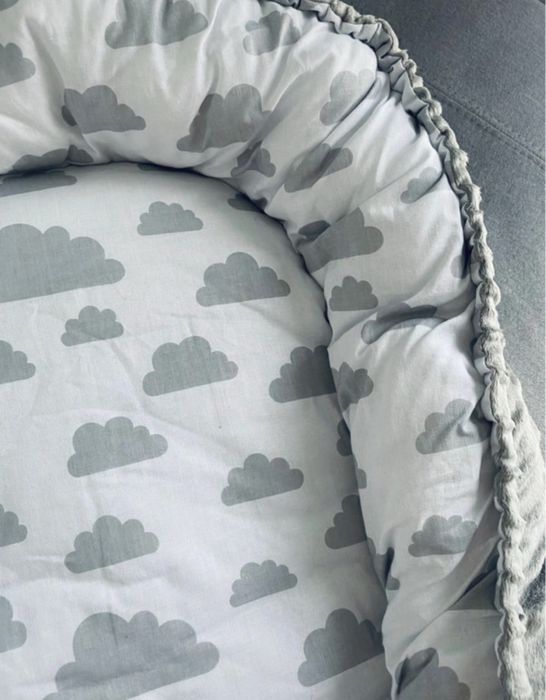 Kokon gniazdo dwustronny dla niemowlaka noworodka otulacz welur