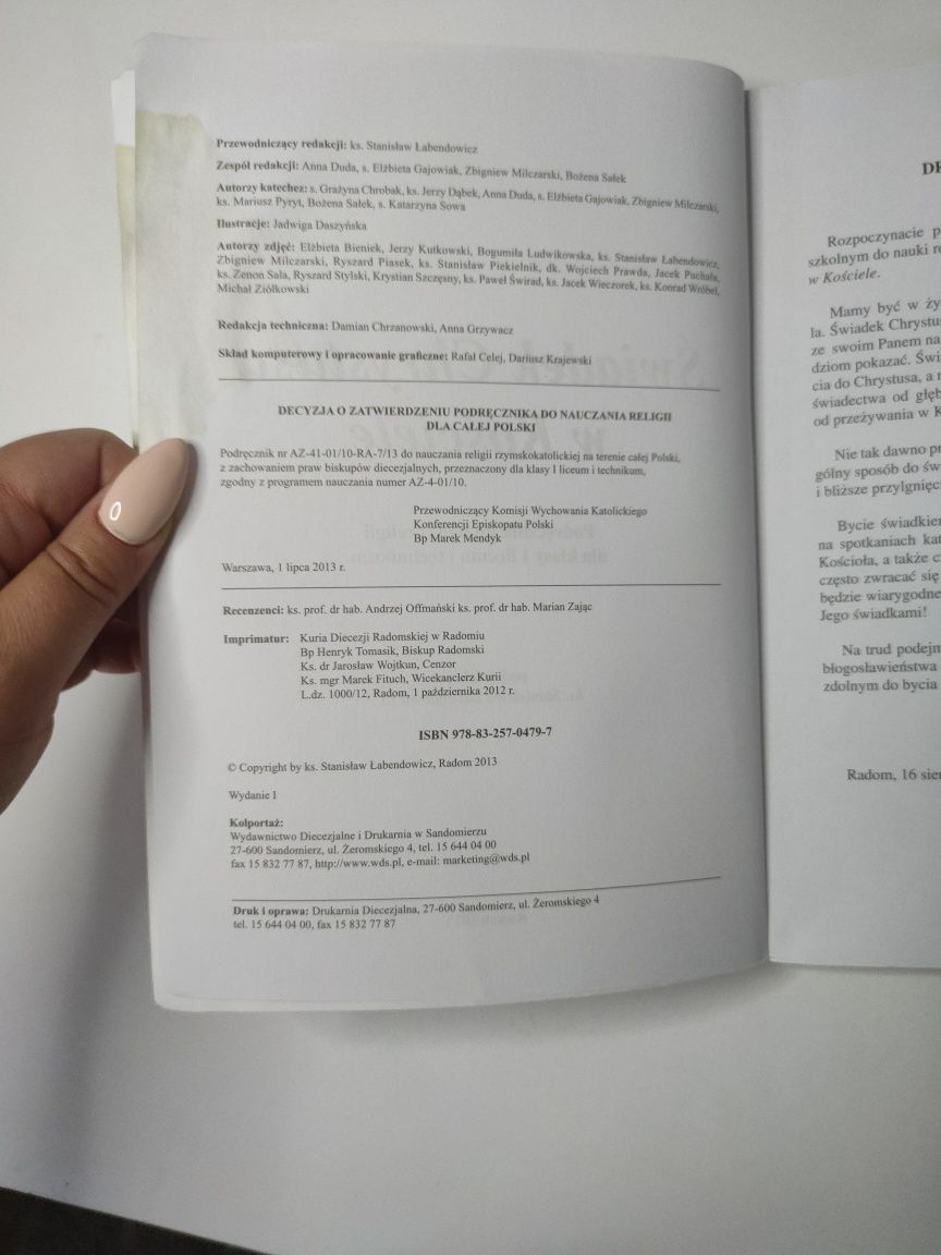 Świadek Chrystusa w Kościele - podręcznik do religii