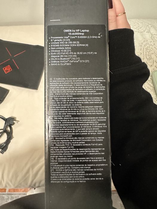 OMEN by HP Laptop Intel Core i5-8300H (2,3GHz) de 8.º geração