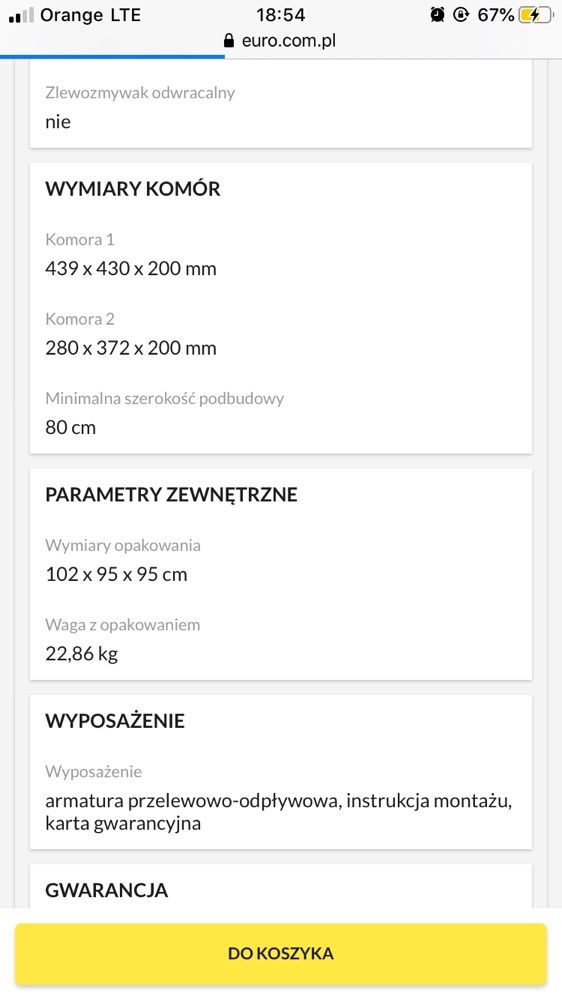 Biały zlew blanco, NOWY, TANIO