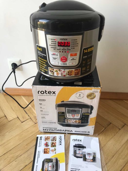 Мультиварка 6 в 1 Rotex RMC503-B хліб випікання  Нова