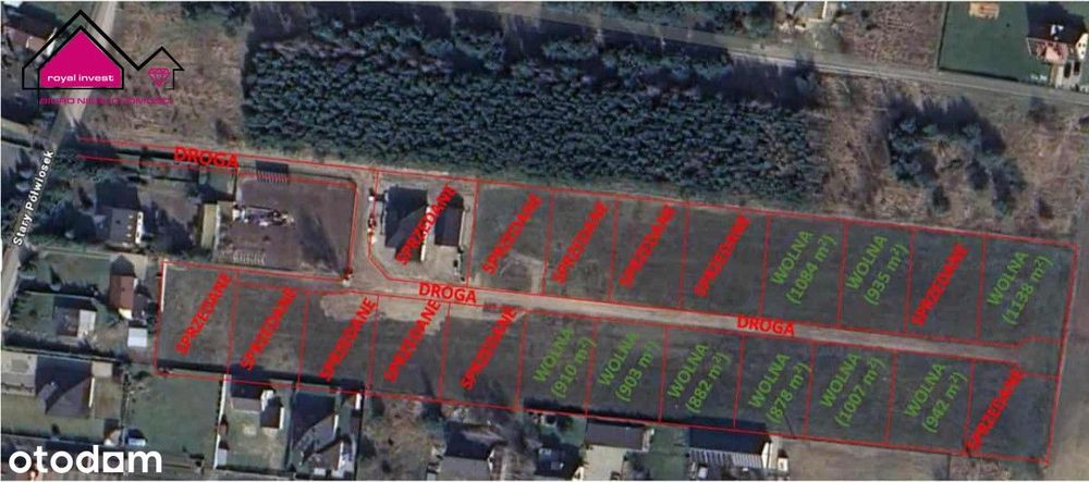 Działki przy lesie, 300m do jeziorem Ślesińskiego