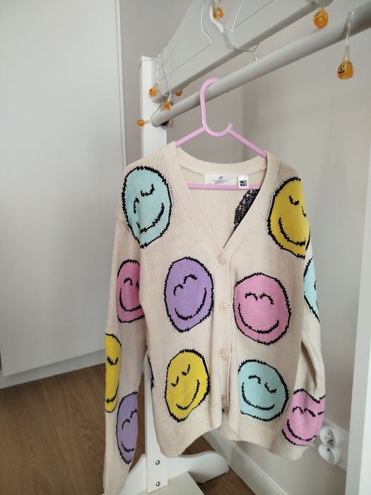 Zadbane Hm kardigan sweter bluza 4 szt. 134/140