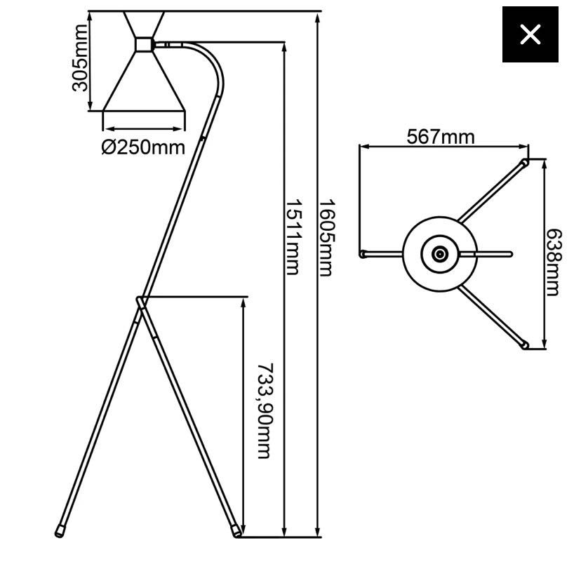 Designerska Lampa Stojąca Brilliant Jervis