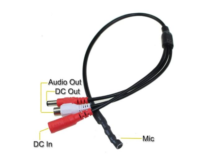 Mini Mic Voice Audio CCTV Microphone Cable RCA Output