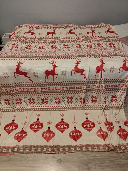 Koc świąteczny bożonarodzeniowy 150x200cm