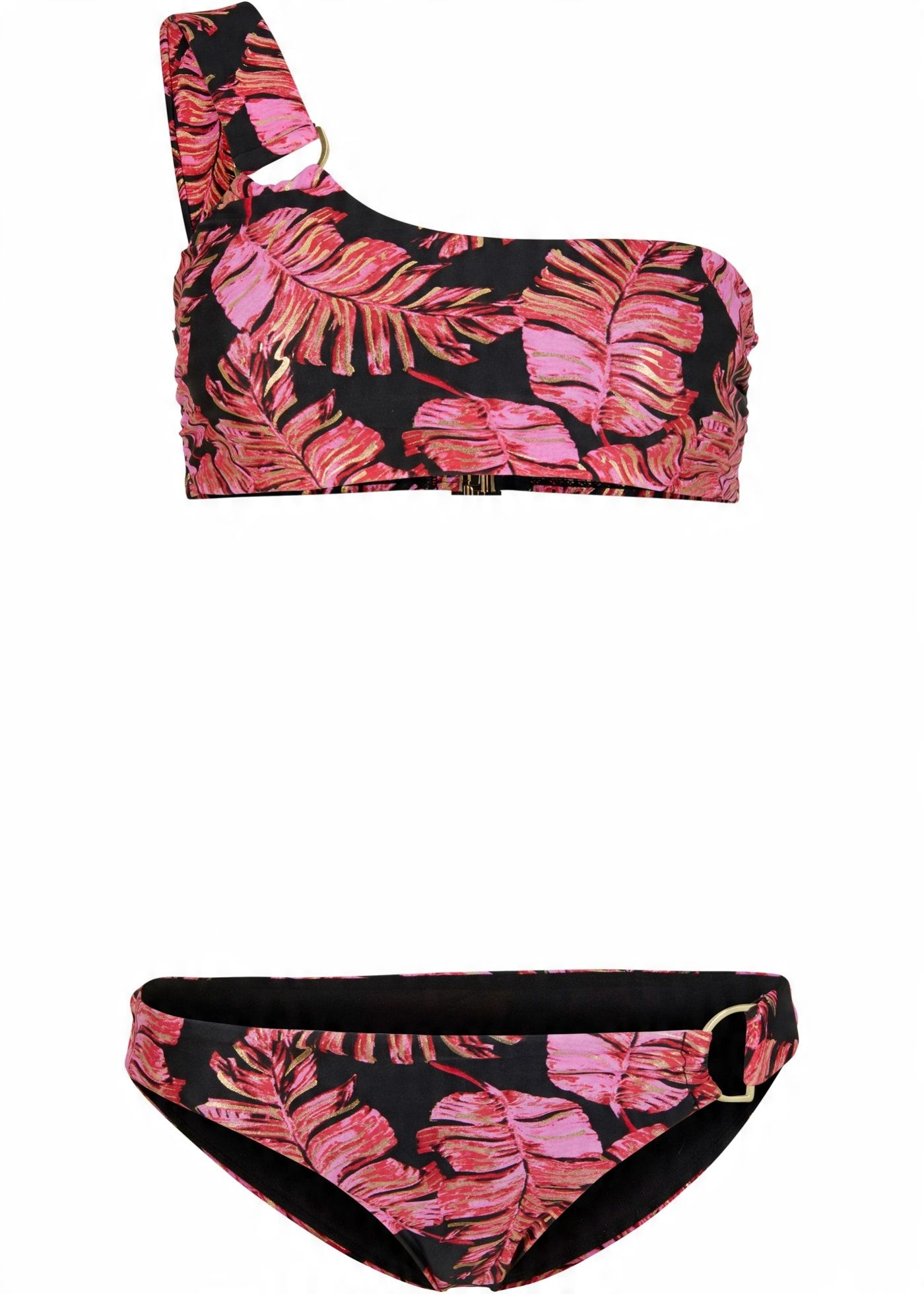B.P.C bikini bandeau czarne we wzory 44.