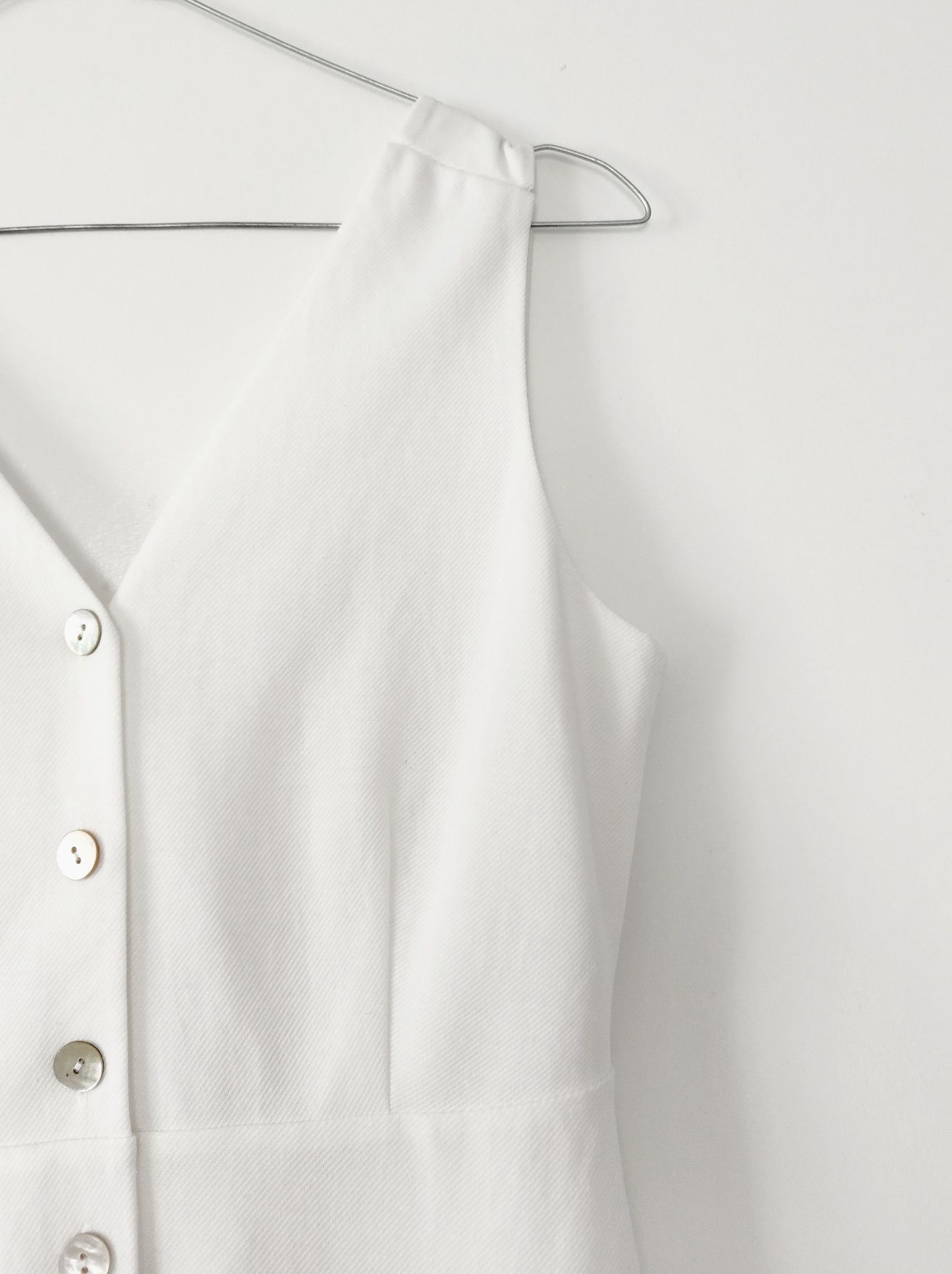 Sukienka Massimo dutti 36 S biała złamana biel wiskozowa midi