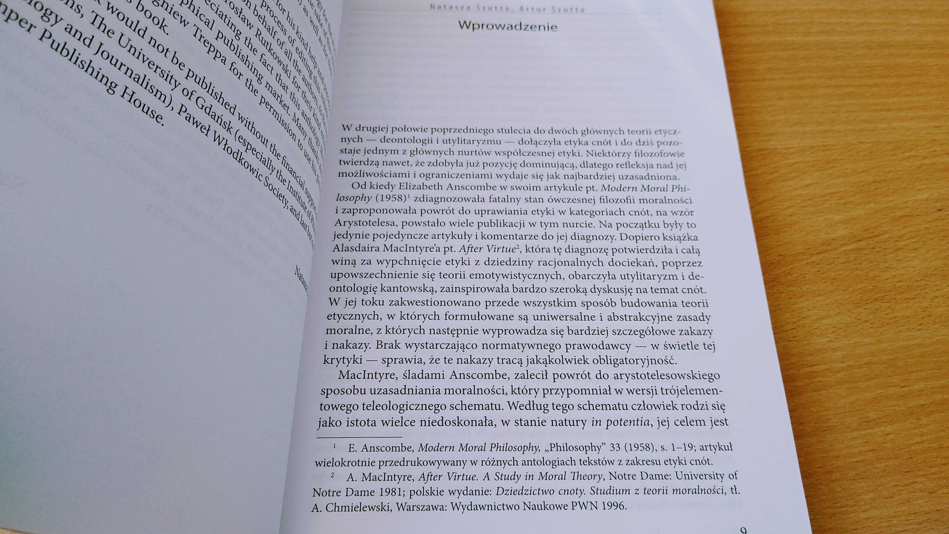 Współczesna etyka cnót : możliwości i ograniczenia  Szutta