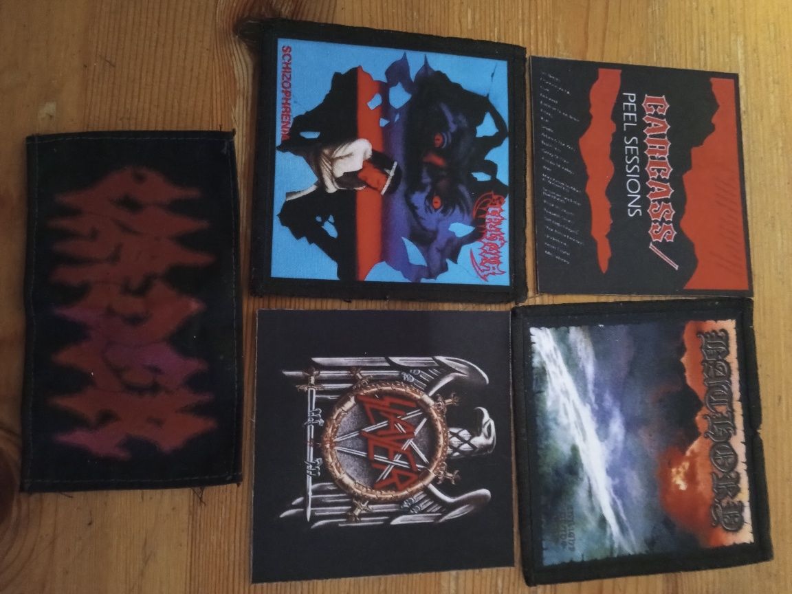 Vader,Carcass,Sepultura,Bathory zestaw naszywek rock metal