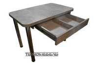 Кухонный стол с выдвижным ящиком в цвете серый камень