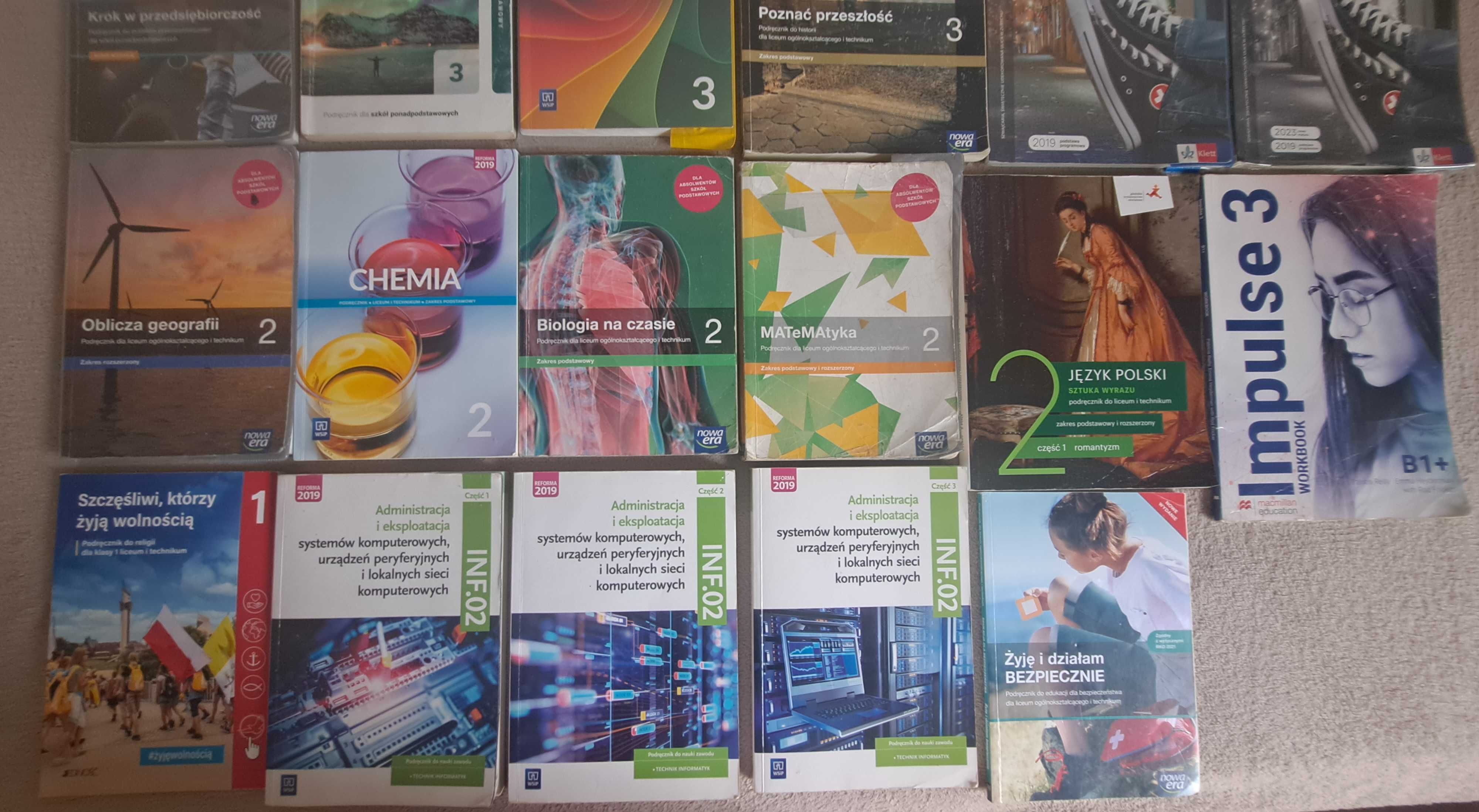 Podręczniki do klasy 1, 2 i 3 szkoły średniej