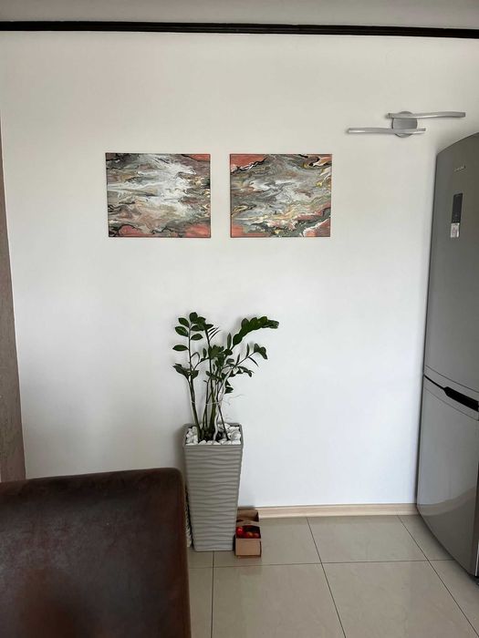 Obraz akrylowy, abstrakcja ręcznie malowany na płótnie, 40 x 50 cm