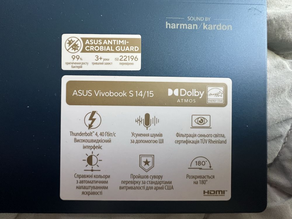 Продам ноутбук ASUS 15,6” Vivobook S15 (2,8 OLED)