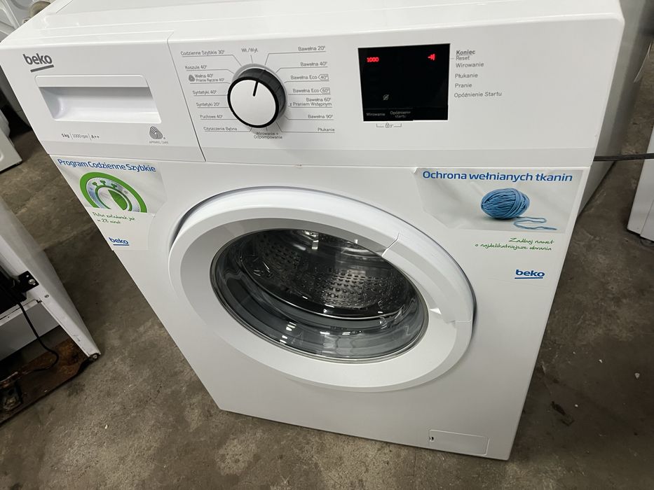 Pralka BEKO 40cm 5kg 1000ob A++ |12msc |Dobry stan |Dowóz