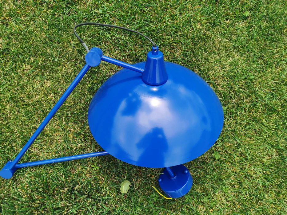 Nowoczesna niebieska lampa wisząca Aldex –nowa, z żarówką