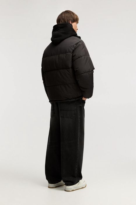 Куртка Pull&Bear STWD Puffer Jacket (S / M / L / XL) чорна чоловіча