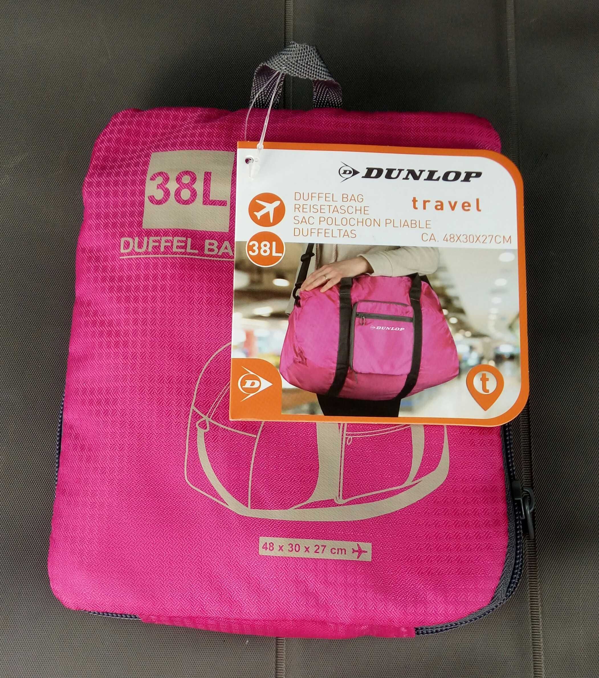Torby Dunlop. 2 sztuki - podróżna i zakupowa. 38 i 21 litrów