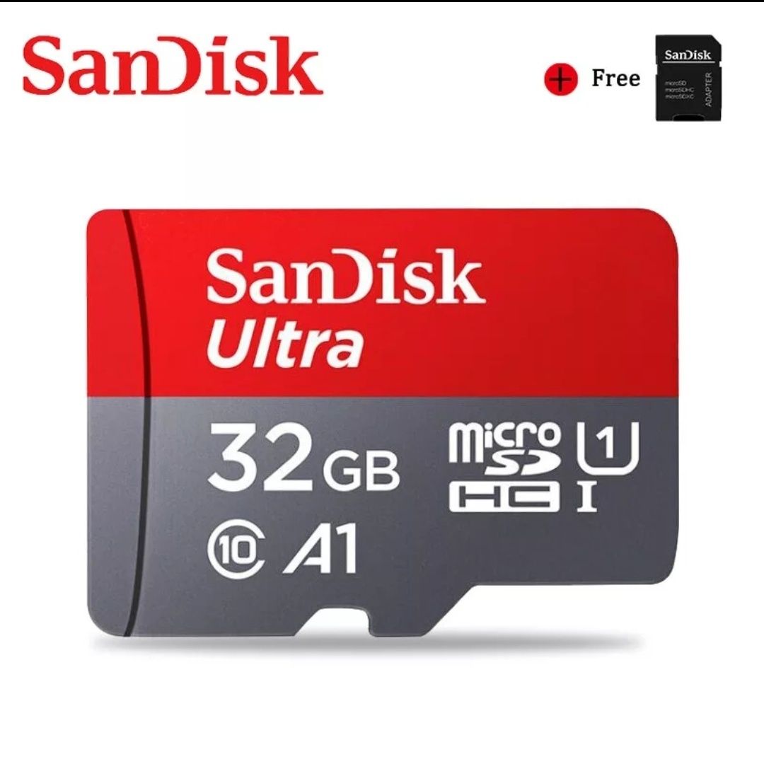 Карта памяти Micro SD 32Gb SanDisk Ultra A1 Class 10 
НОВА.