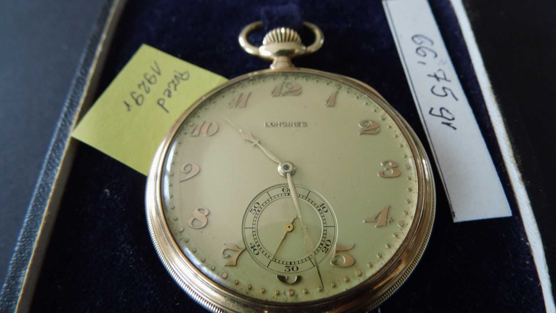 Longines. Złoty zegarek kieszonkowy. Lwów.