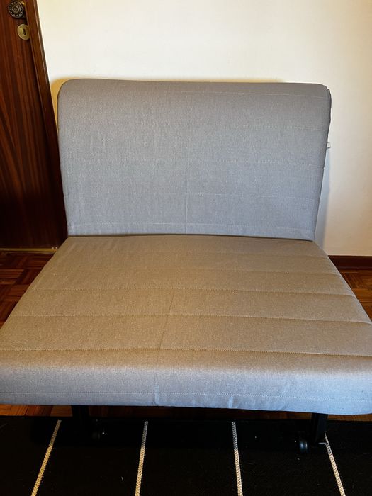 LYCKSELE LÖVÄS sofá-cama capa preta e branca