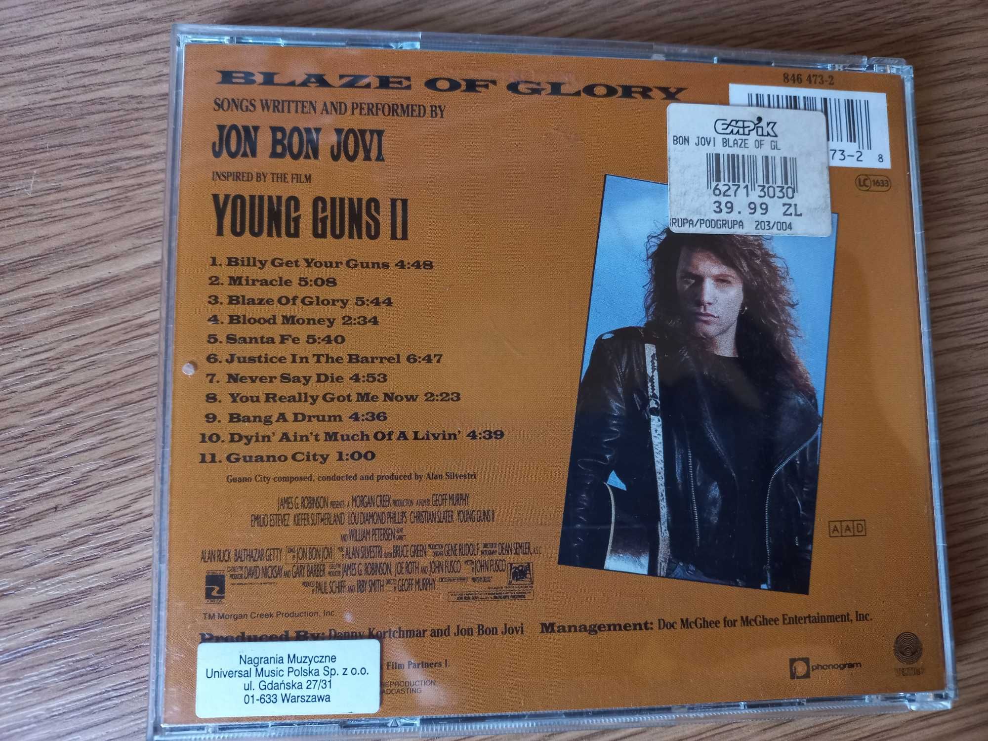 !! przy zakupie 2 płyta CD za 5 zł !! - Bon Jovi, "Blaze of glory"