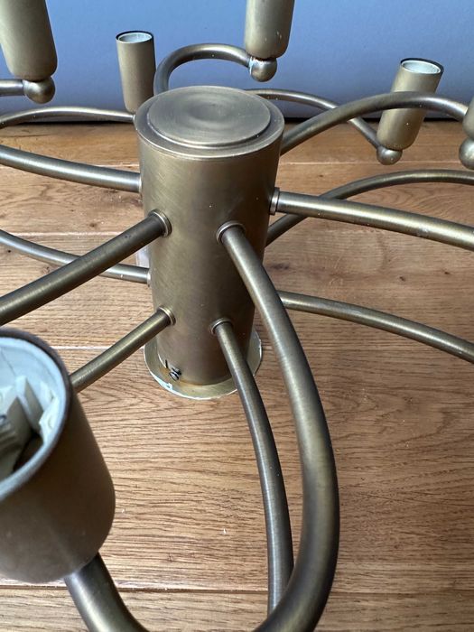 Vintage lampa sufitowa żyrandol Leola Niemcy lata 70 Helestra Leuchten