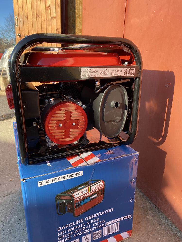 НОВИЙ Бензиновий генератор KraftWorld KW8500E 2.5кВт електричний пуск