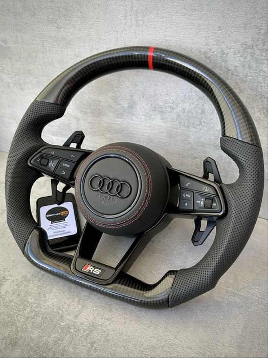 Руль карбон лепестки AUDI a3 a4 a5 s3 s4 s5 b9 карбоновый руль АУДИ
