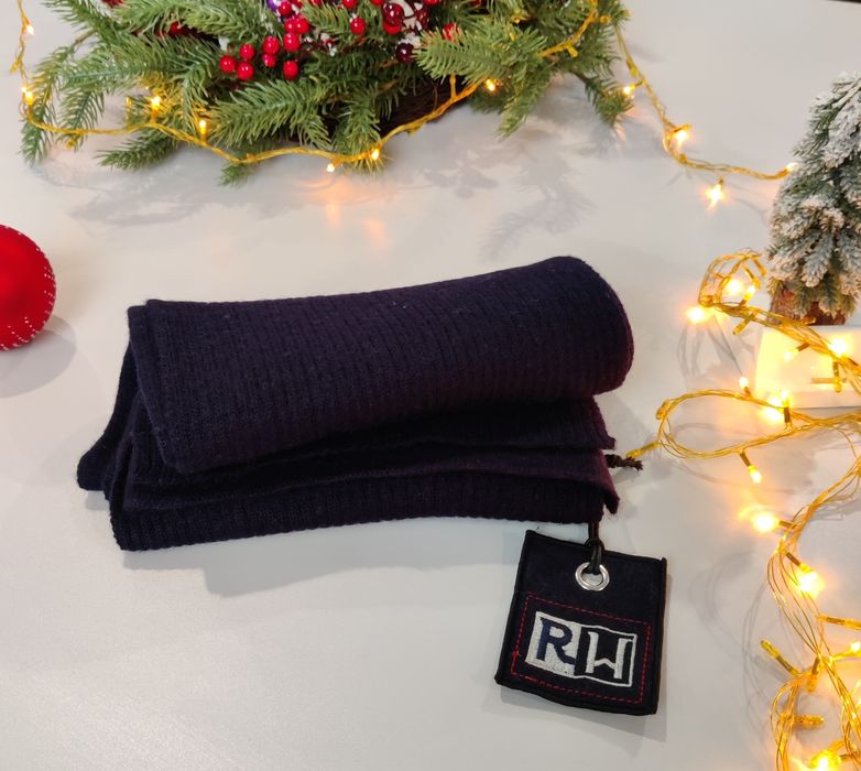 Шарф темно-темно синій