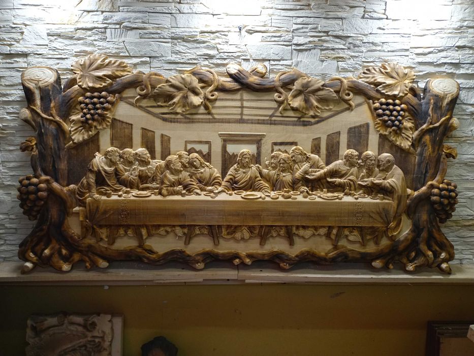 Plaskorzezba-Ostatnia Wieczerza-Drewno