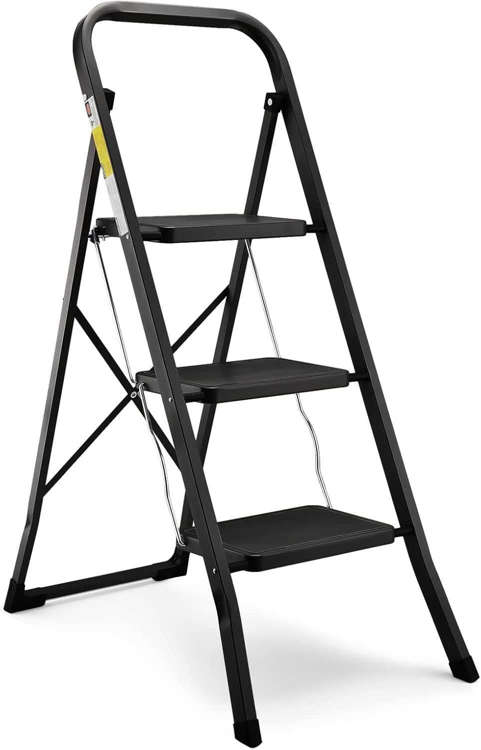 HBTower Drabina Składana 3-stopniowa, 150 kg, czarna