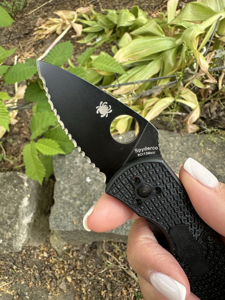 Нож Spyderco Ambitious FRN Black Serrated