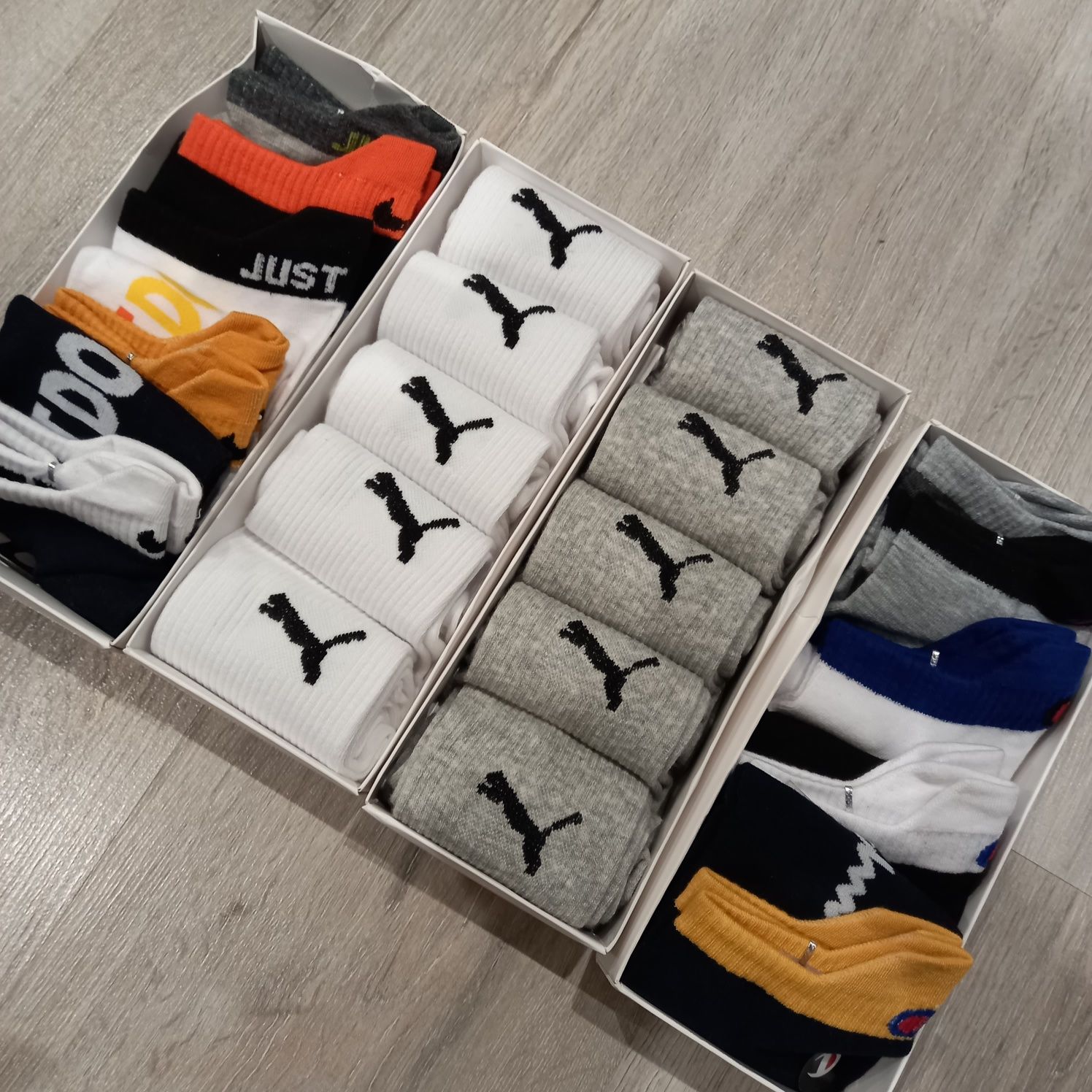 Шкарпетки (носки) чоловічі Puma, Nike, Champion в подарункових коробка