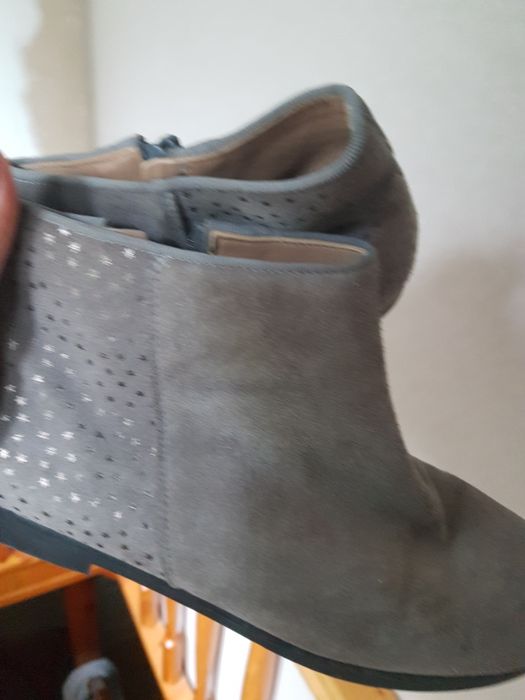 Botki skora naturalna 36, skorzane botki Bass 10