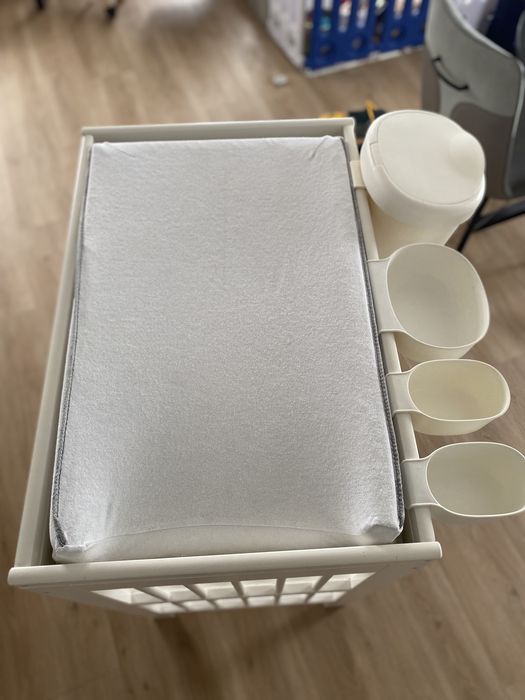 Gulliver przewijak z matą Vädra + pojemniki + przescieradla IKEA