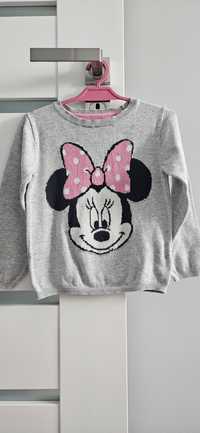 Disney sweterek sweter r. 110 szary Myszka Minnie