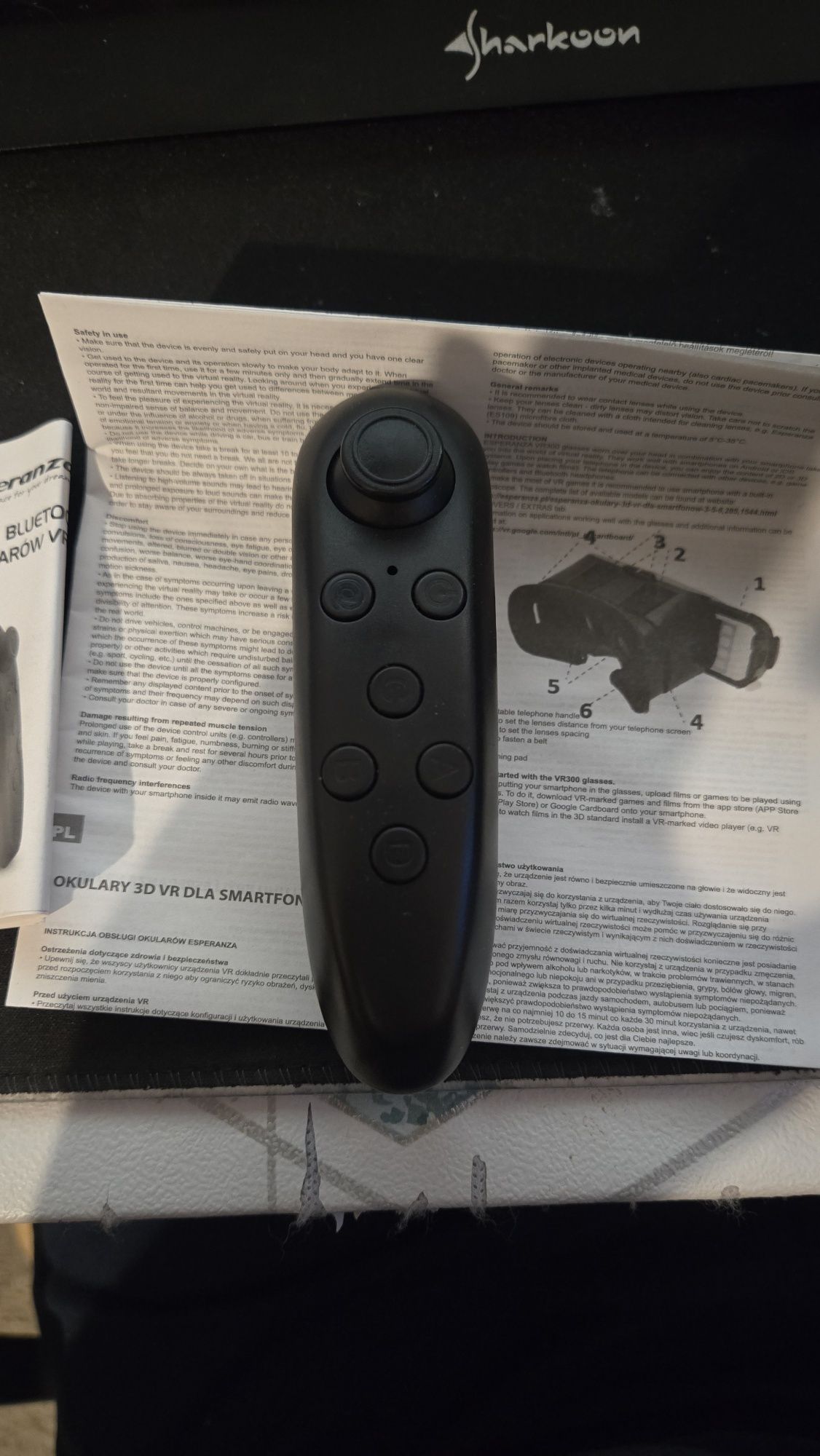 Esperanza vr Glasses - gogle vr Cardboard + kontroler BT