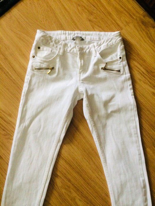 Крутые джинсы стильные белые узкие узкачи Detroit denim