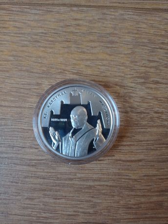 10 ZŁ 2001 - Kardynał Wyszyński srebrna moneta