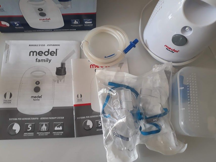 Inhalator nebulizator MEDEL FAMILY PLUS duży Zestaw akcesoriów WARTO !