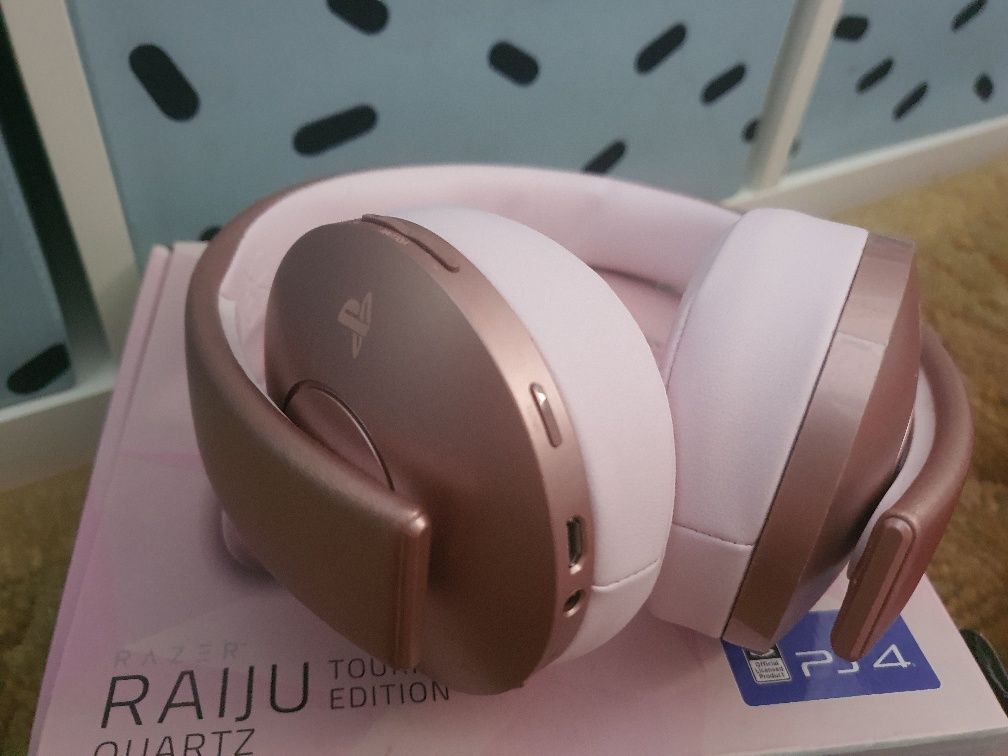 Auscultadores ps4 e pc rosa gold