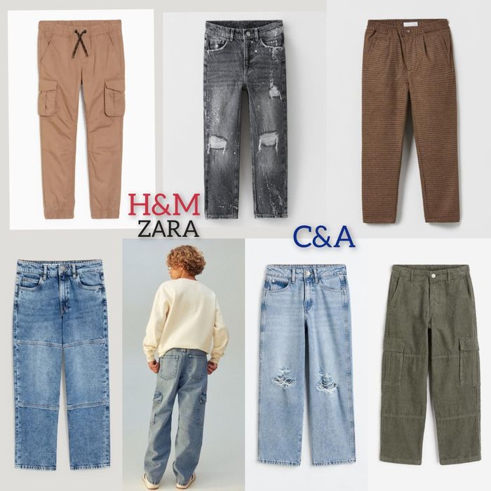 h&m джинсы джоггеры  134,140,146,152,158,164, 170