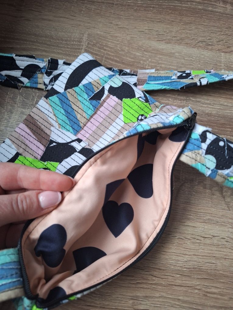 Patchworkowa patchwork torba torebka mala damska HANDMADE ręcznie szyt