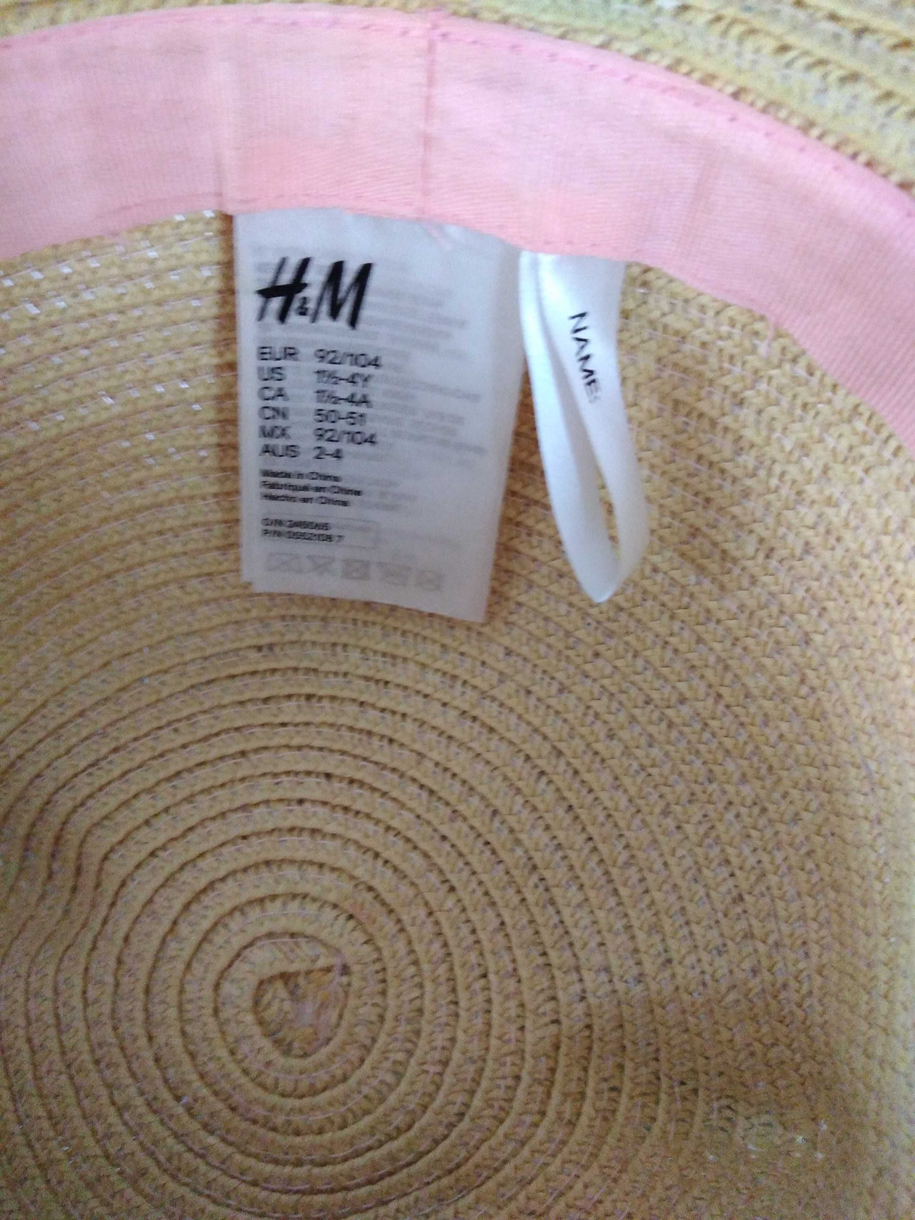 Śliczny kapelusik H&m rozmiar 92-104 w bardzo dobrym stanie