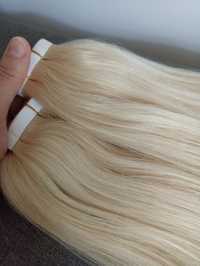 Włosy naturalne słowiańskie 53cm 100gram tape on