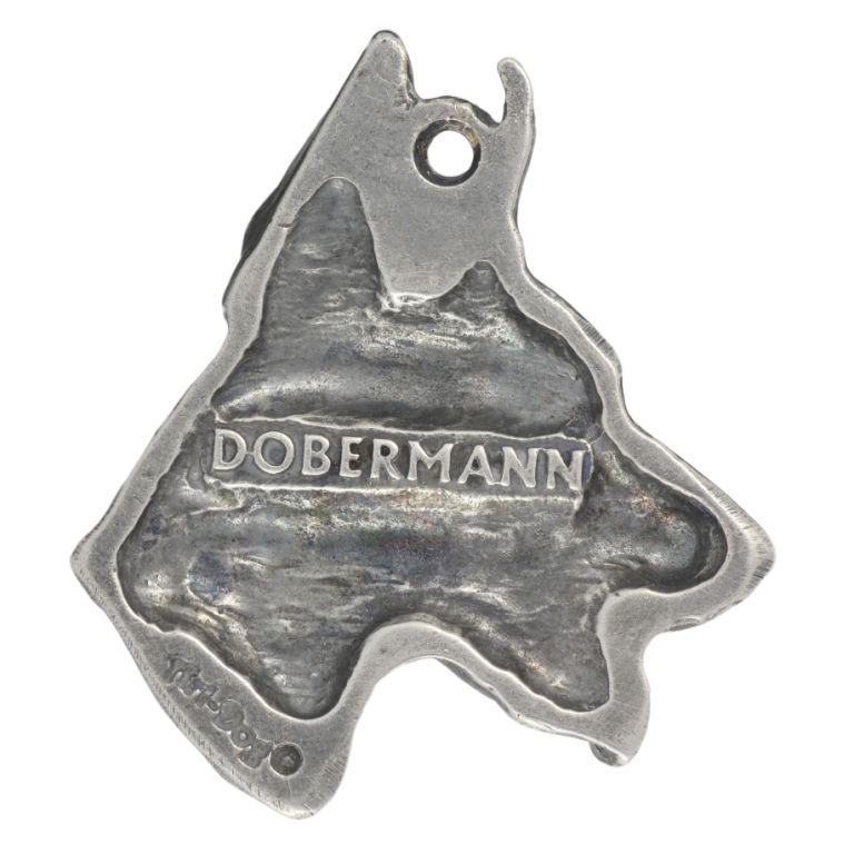 doberman, dobermann i - naszyjnik z psem w pudełku prezentowym, posre