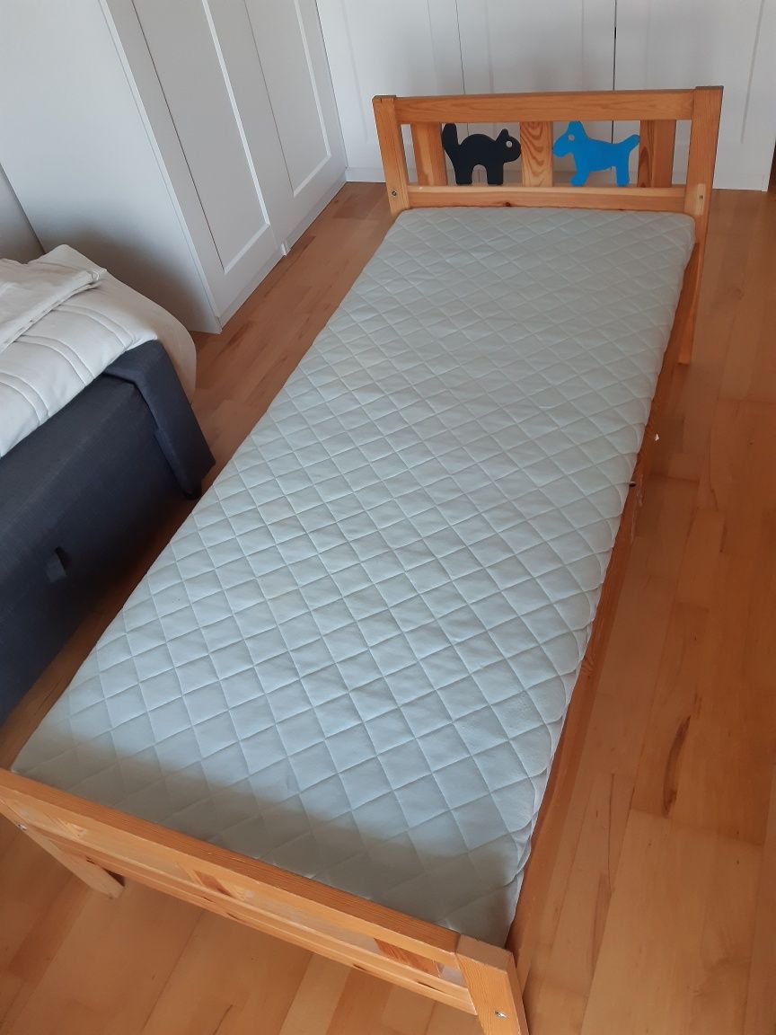 Łóżko + materac ikea kritter 70x160