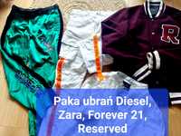 Paka ubrań męskich Zara Diesel S/M