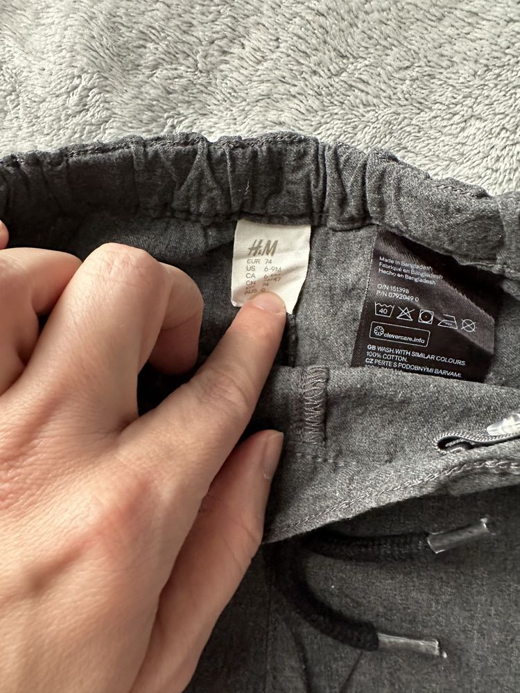 Zestaw elegancki koszula, spodnie, krawat, rozmiar 74, H&M